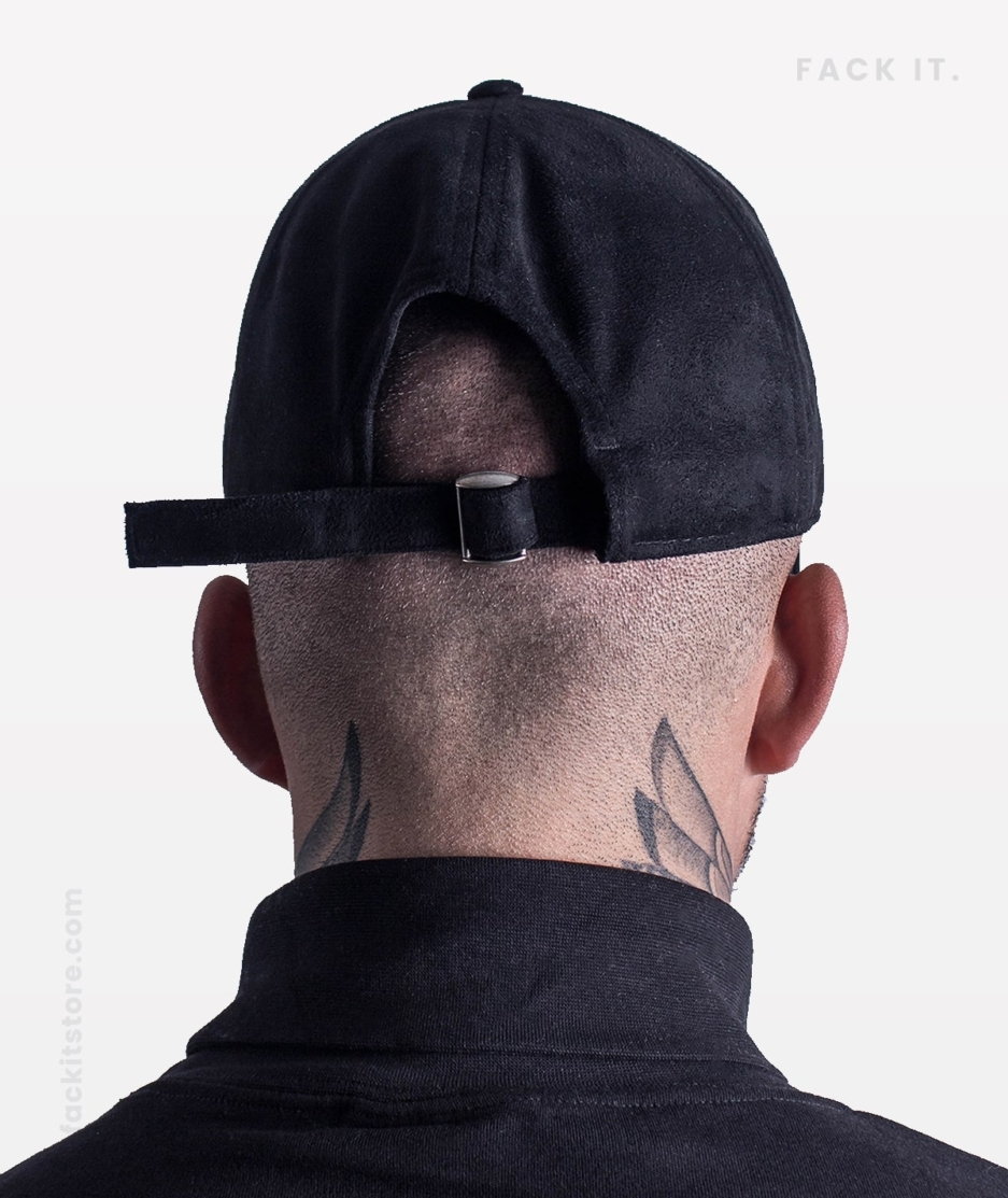 Fack It Baseball Cap – Suede-Coated 6-Panel Clubwear Hat