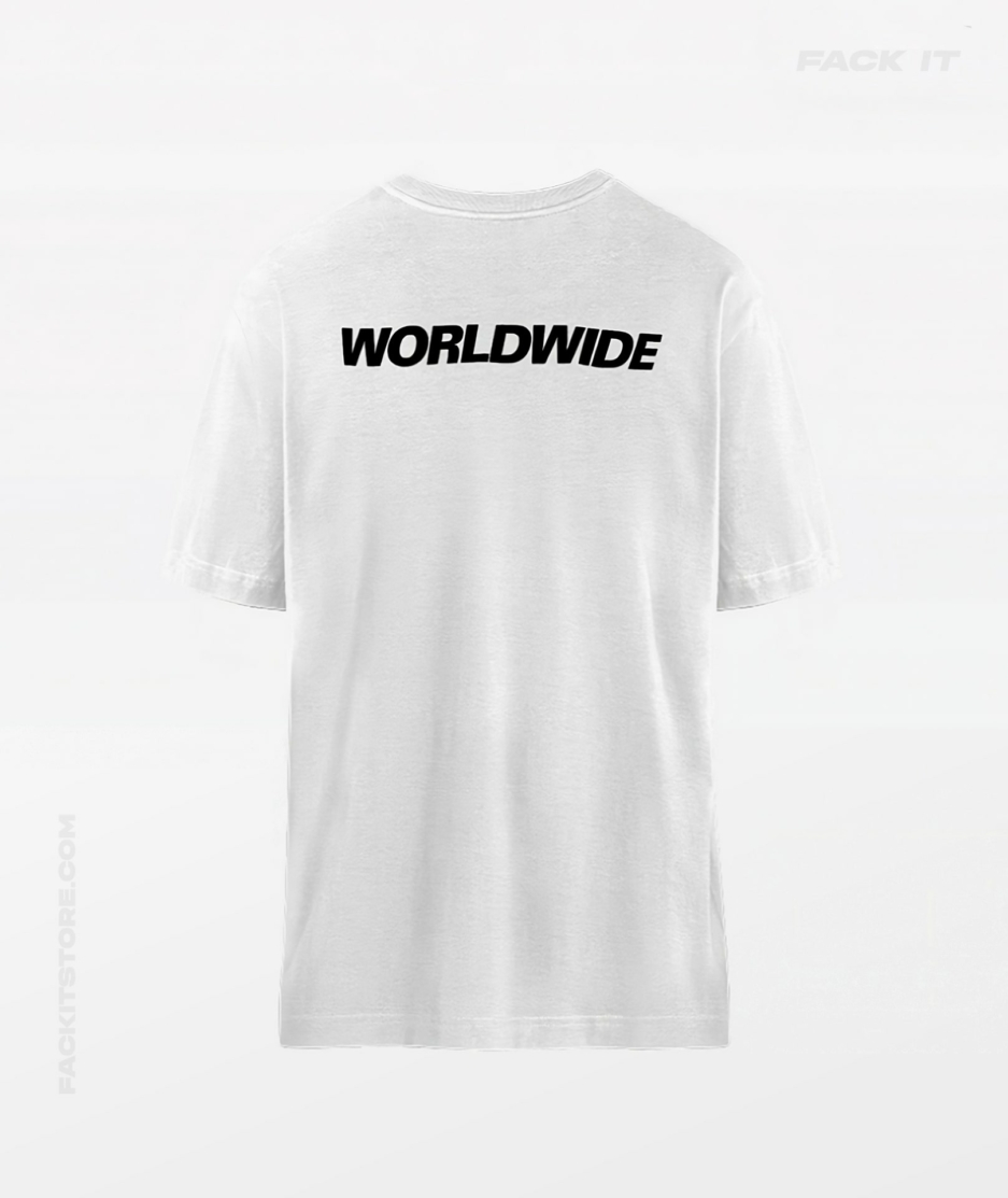 White Fack It T-Shirt Back View