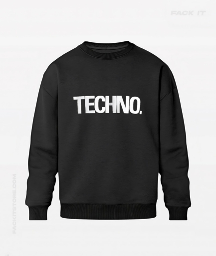 Black Techno Sweater – Front - Bold, Timeless & Made for the Underground