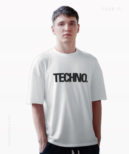 Techno T-Shirt in white