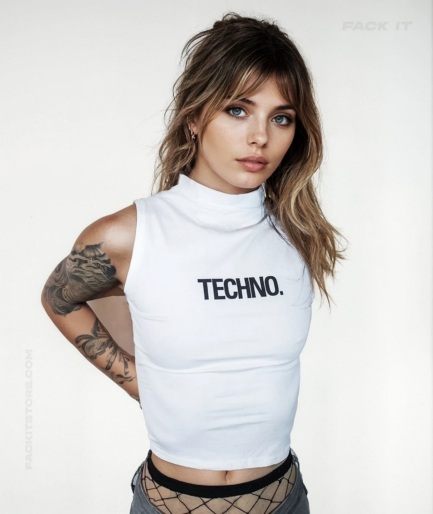 Women's Techno Turtleneck Top – Sleek, Stylish, and Made for the Underground