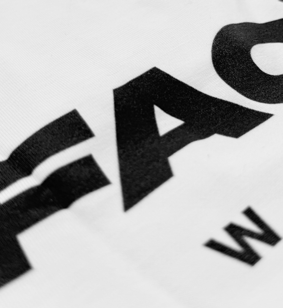 Fack It Oversized Circle Tee White – Organic Cotton Statement T-Shirt